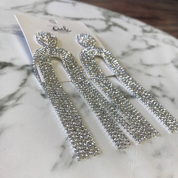 ‼️ Gorgeous Rhinestone Diamond Drop Earrings - Picture 8 of 8